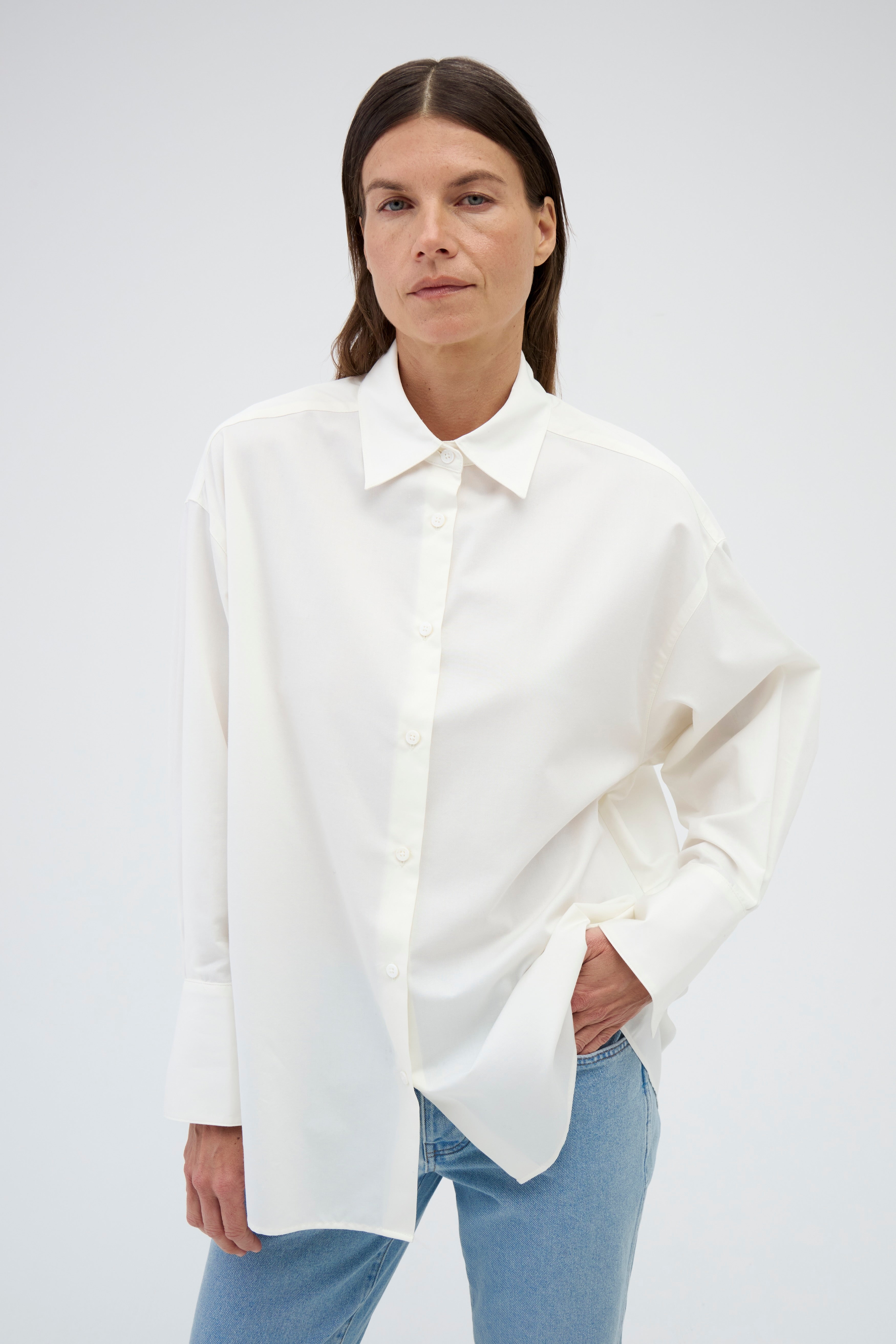 BOXY LONG SLEEVE BUTTON UP – Renggli