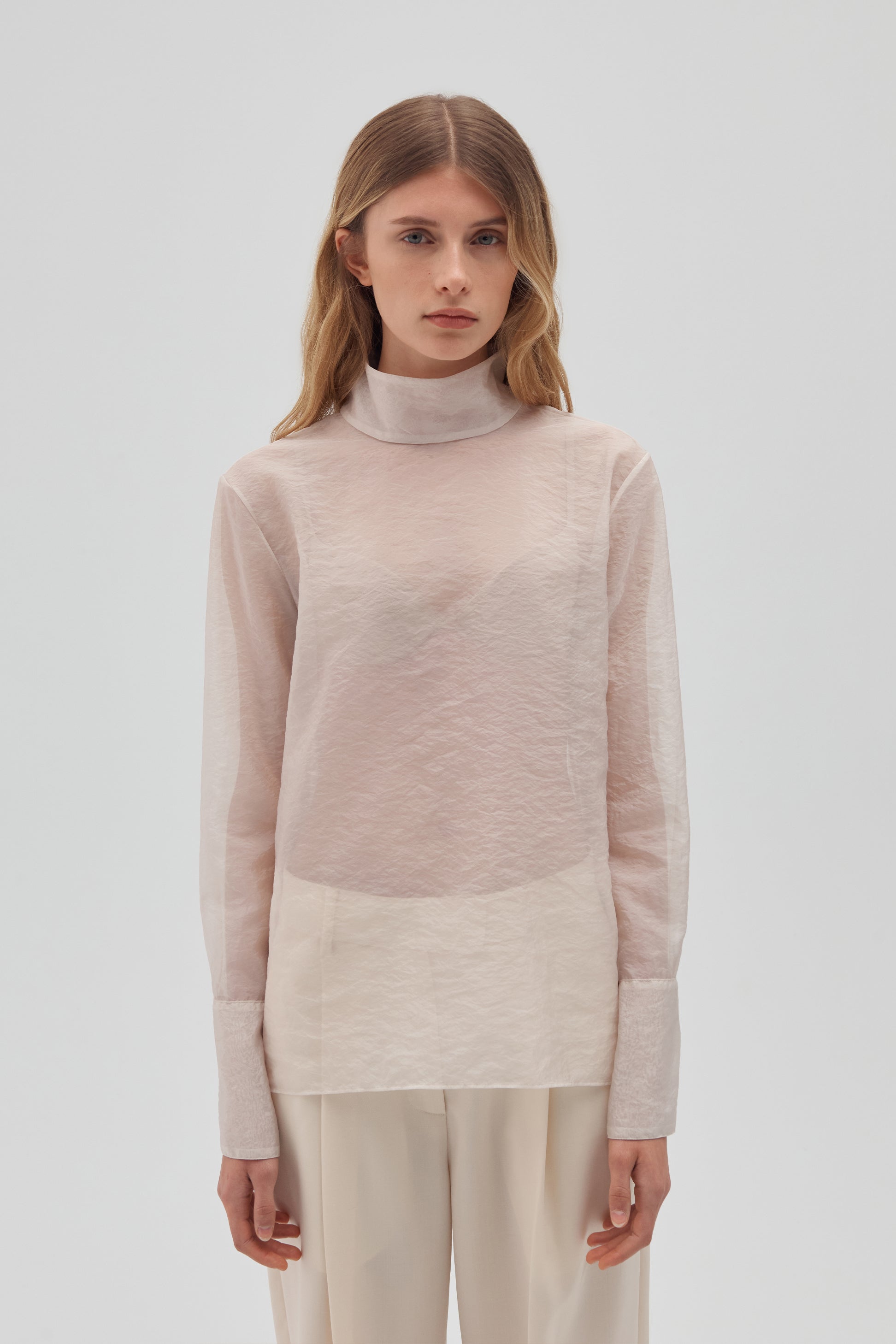 ORGANZA TURTLENECK BLOUSE – Renggli
