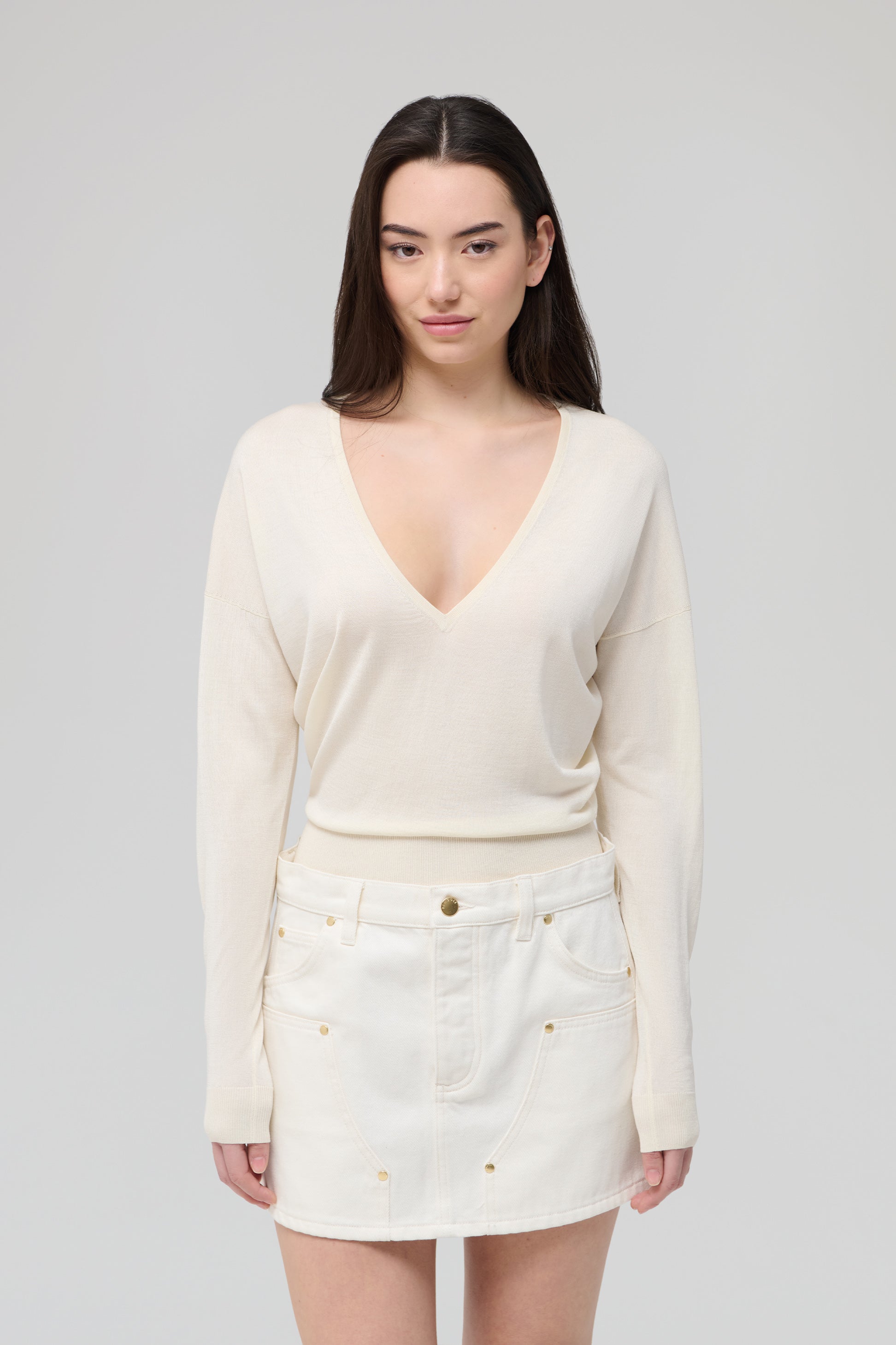SILK CASHMERE V-NECK SWEATER – Renggli