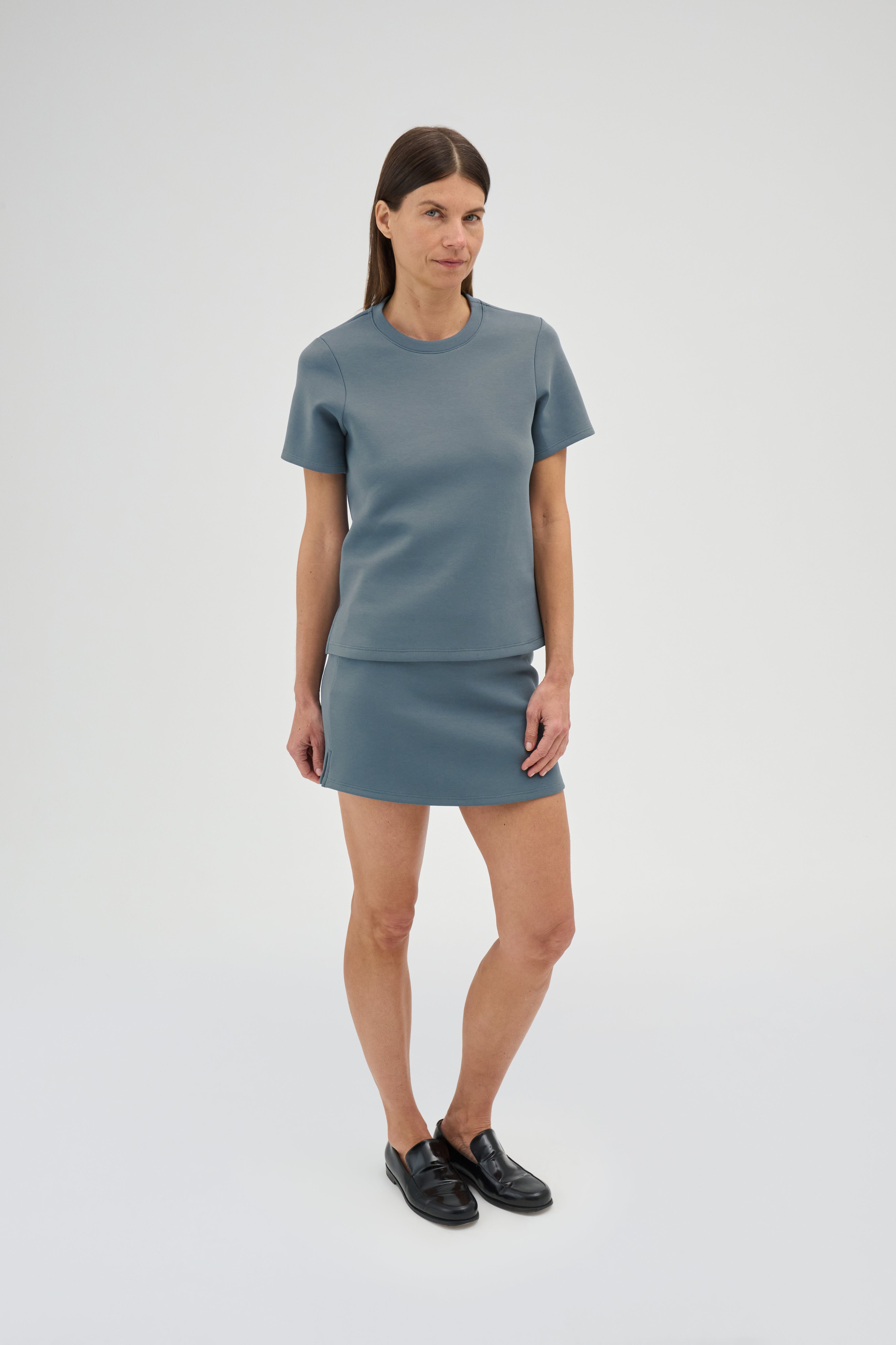 CHACOTT - stina bicolor pull-on skirt ブルーグレー 0323135800_623aa8d8a9efb.jpg