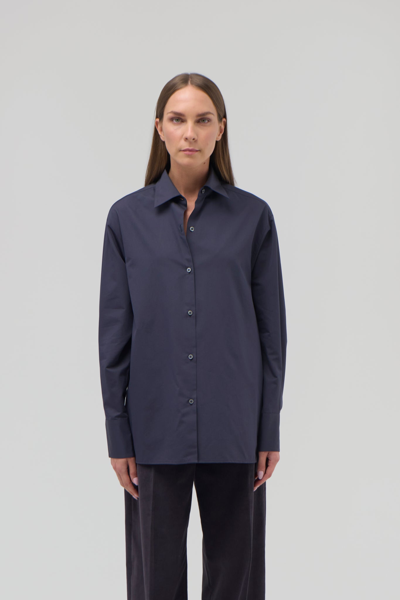 COTTON SILK BUTTON UP
