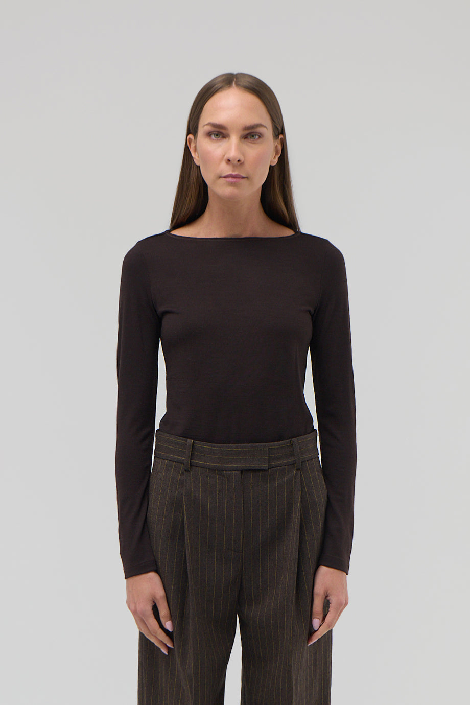 LONG SLEEVE BOATNECK TEE