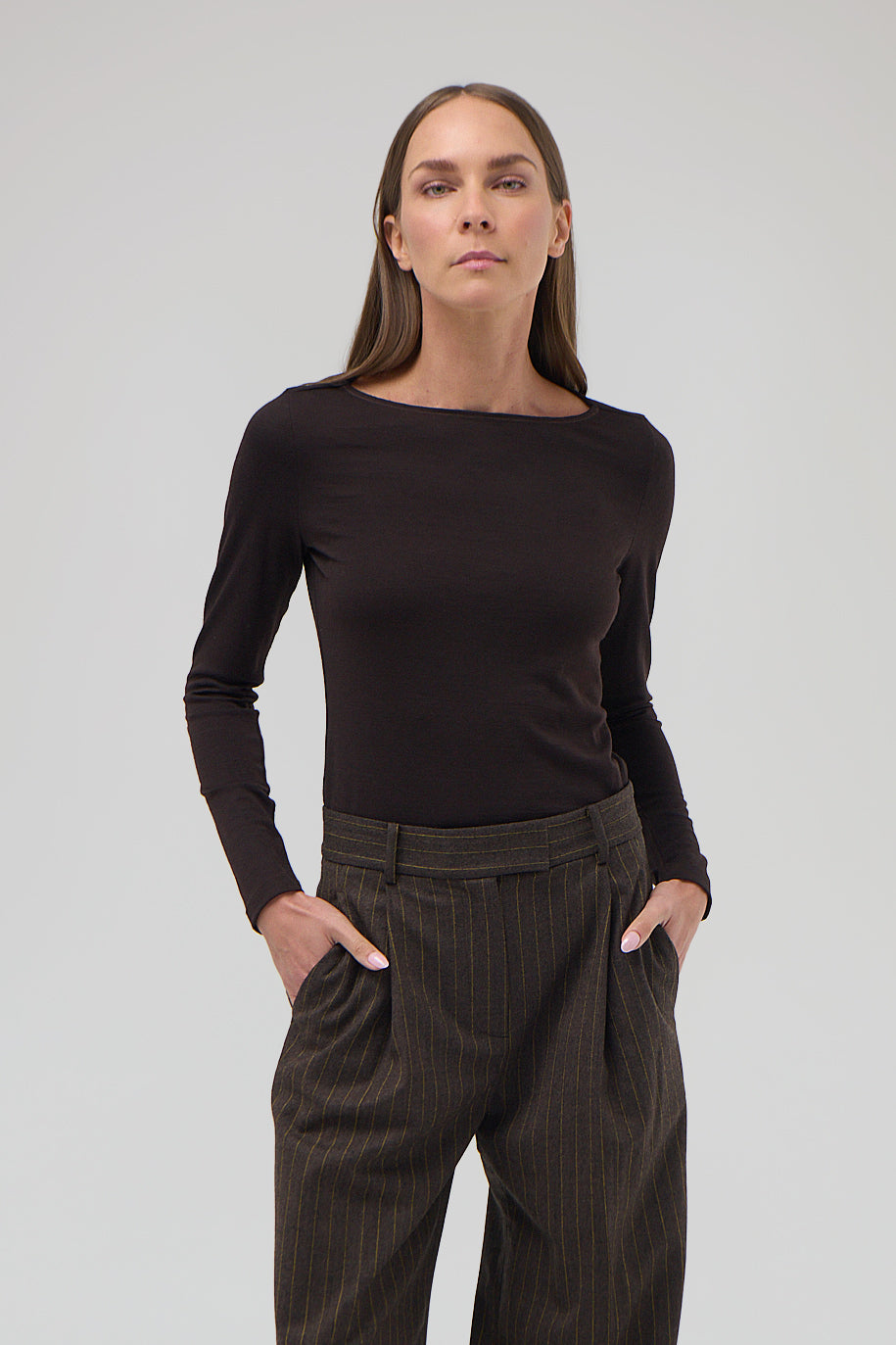 LONG SLEEVE BOATNECK TEE – Renggli