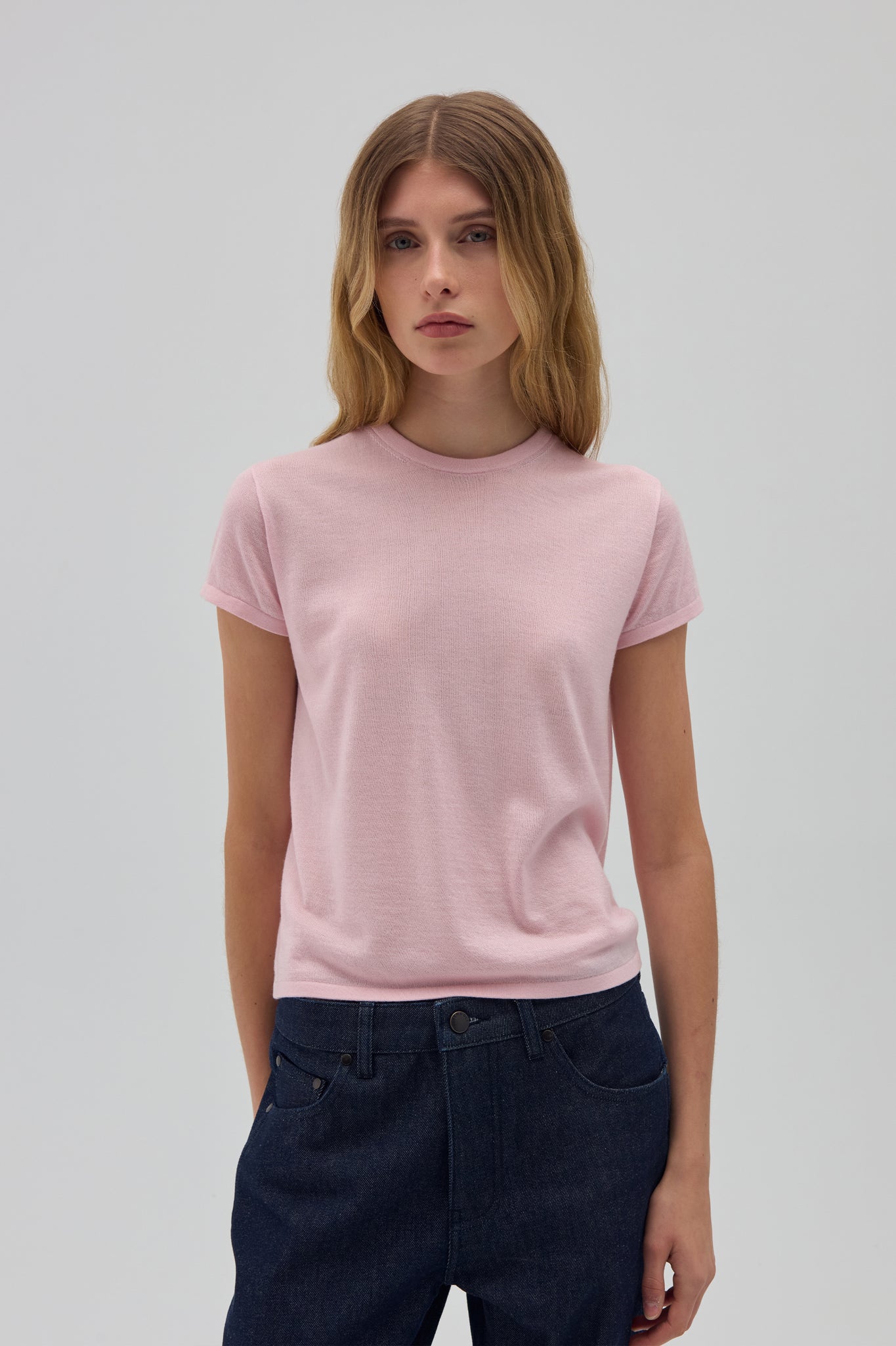 CASHMERE SILK KNIT TEE