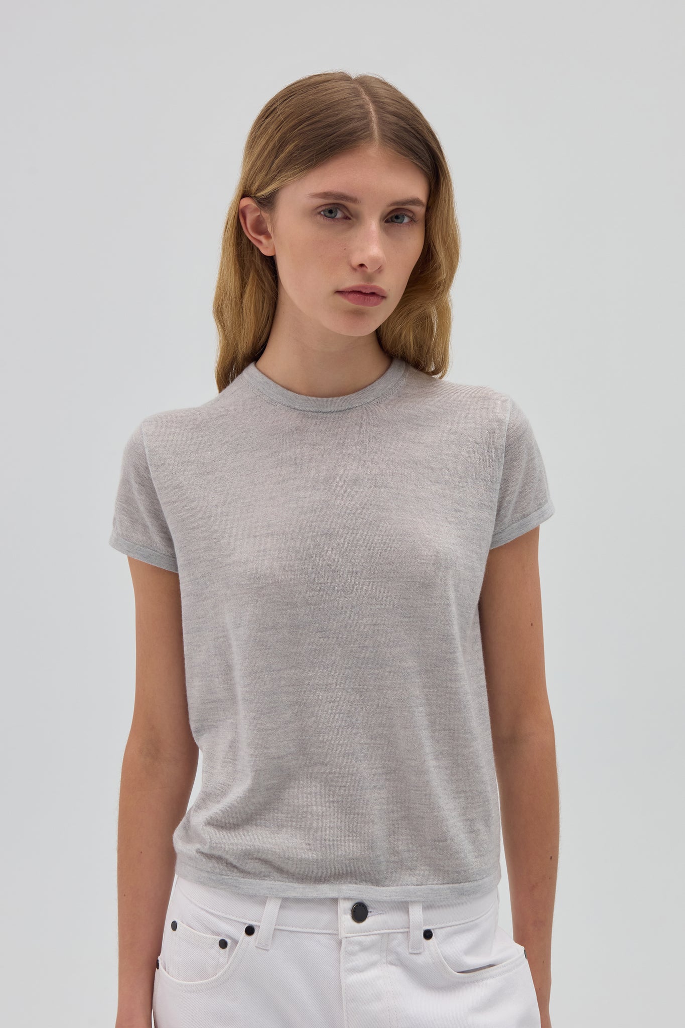 CASHMERE SILK KNIT TEE