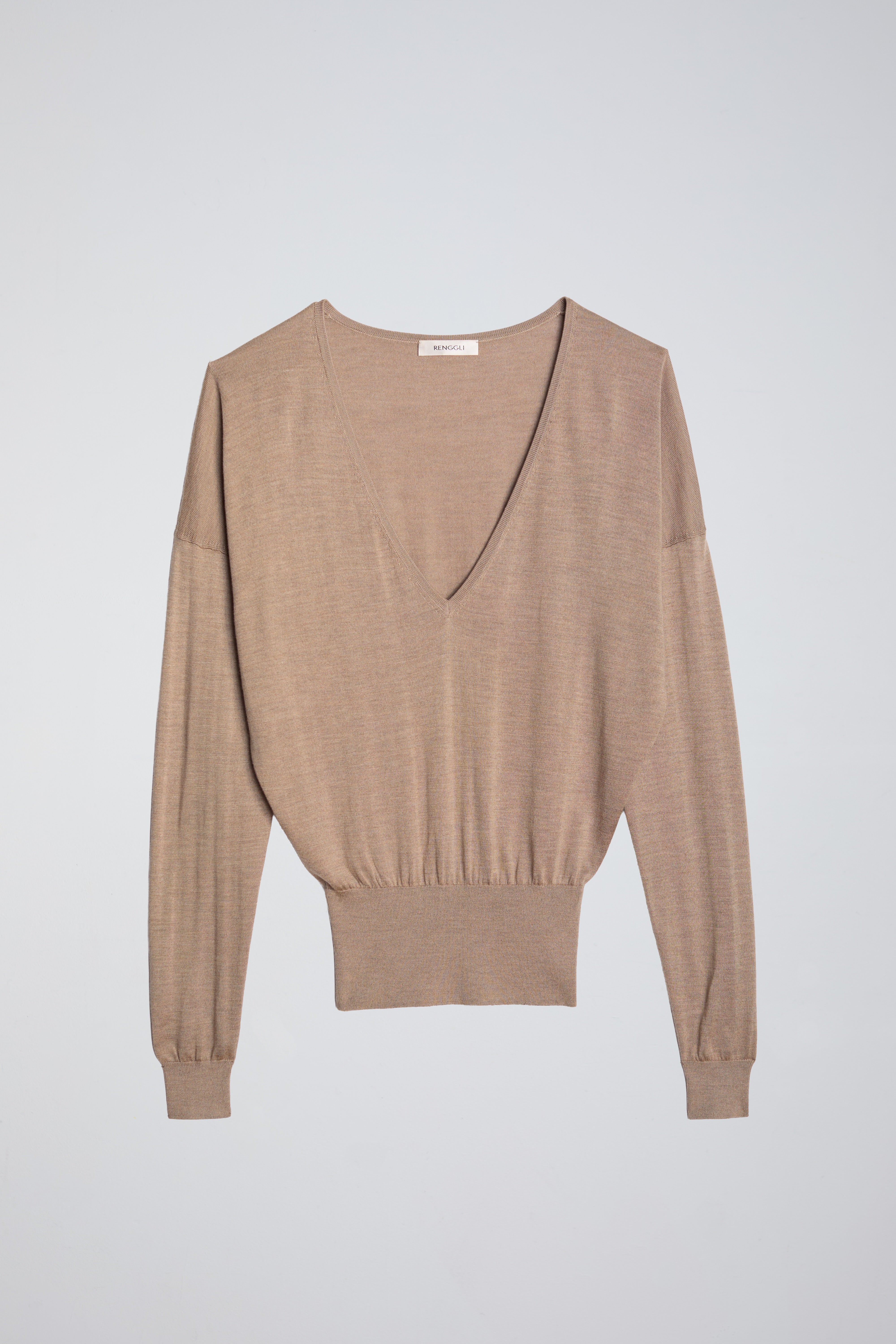 リジェール　Lisier PIMA COTTON SILK VNECK KNIT SILK CASHMERE V-NECK SWEATER – Renggli